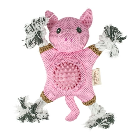 UPC: 0022266175049 | Original Territory Piggy 2-in-1 Dog Toy Pink