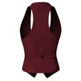 thumbnail image 4 of MixMatchy Women's Economy Dressy 3 Button Versatile Racerback Tuxedo Suit Vest Waistcoat, 4 of 5