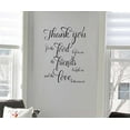 thumbnail image 5 of Thank You For Food, Friends, Love Vinyl Wall Decals Home Décor Quote Kitchen Sayings, 31x23-Inch, Black, 5 of 5