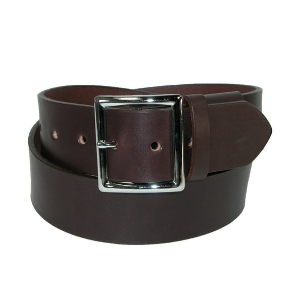 Boston Leather  Leather Garrison Belt with Hidden Elastic Stretch (Men's Big &