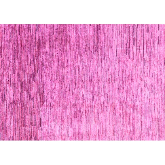 Ahgly Company Indoor Rectangle Oriental Pink Modern Area Rugs, 7' x 10'