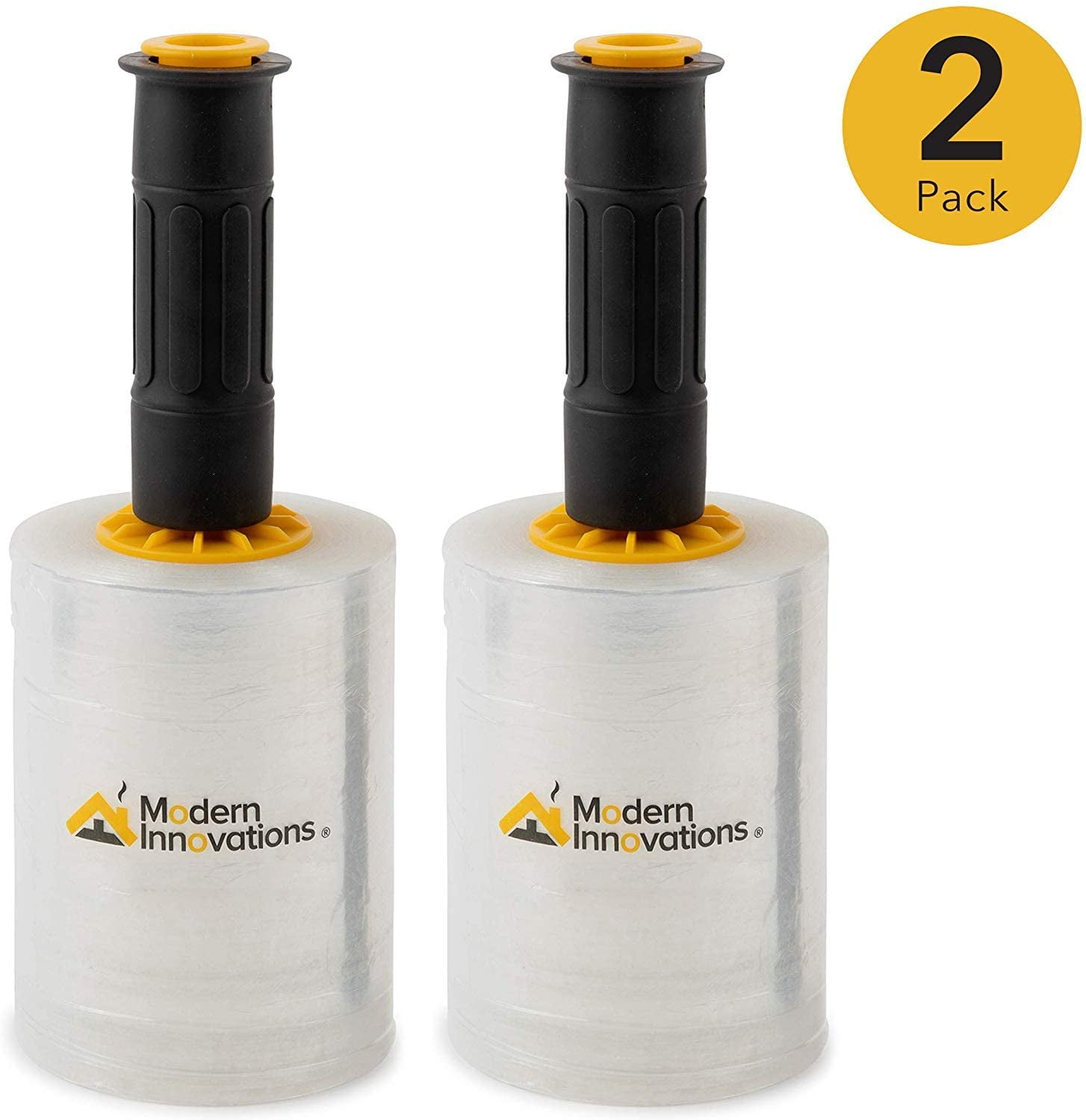 Mini Plastic Hand Stretch Wrap 5" Film with Handle (2 Pack) 1000ft, 80