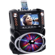 Karaoke USA DVD/CDG/MP3G Karaoke Machine with 7 TFT Color Screen, Record, Bluetooth and LED Sync Lights, GF846
