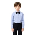 thumbnail image 2 of Junboys Children's Long Sleeve School Uniform Shirt - Casual Dress Top for Everyday, Great Back to School Clothes for Kids, Classic Button-Free Shirt for Comfort,Navy 140, 2 of 6