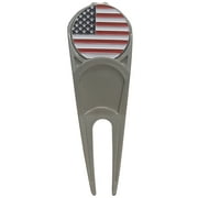 Golf Gallery and Gifts Divot Tool With Magnetic Ball Marker, U.S.A. -