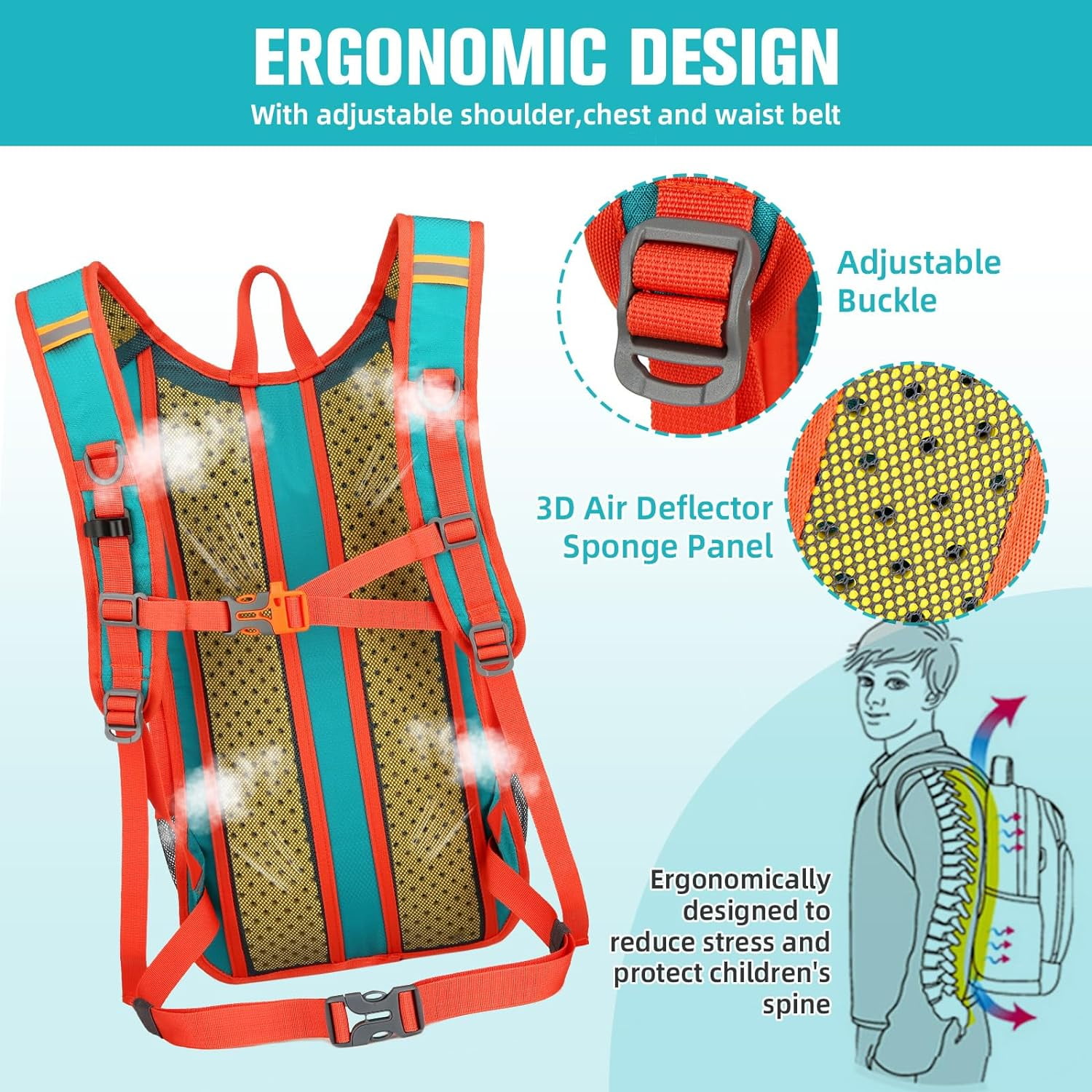 allintitle small waterproof hiking backpack esunarty Kids Hiking Backpack, 20L Waterproof Camping Bag, Small Hydration  Backpack