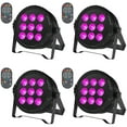 thumbnail image 3 of ​JAJALUYA 4-Pack 9×10W Round RGBW 4-in-1 Stage Lighting, Sound-Activated DMX for Party Wedding​, 3 of 5