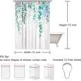 thumbnail image 6 of Rustic Shower Curtain Set Grey Floral Fabric Bath Curtain 12 Hooks Butterfly Daisy American Country Farm Style 72×72 Inches, 6 of 6