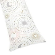 Sweet Jojo Designs Blush rose, or, gris et blanc étoile et lune corps taie d'oreiller housse pour Celestial Collection (oreiller non
