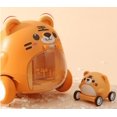 thumbnail image 3 of Coche de juguete, prensa infantil, simpático vehículo de carreras con catapulta para mascotas, juguete educativo - Tigres, 3 of 5