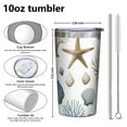 thumbnail image 4 of Coastal Coral Starfish 10oz Tumblers Stainless Steel Tumbler with Lid and Straw,Vacuum Insulated Double Wall Travel Tumbler Cups with Cleaning Brush for Coffee, Tea, 4 of 4