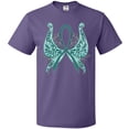thumbnail image 3 of Inktastic Ovarian Cancer Awareness with Butterfly Ribbon Words T-Shirt, 3 of 5