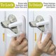 thumbnail image 1 of Cerradura de palanca de puerta a prueba de niños mejorada (paquete de 4) y manijas Adhesivo Vhb de 3 m - Manija de puerta a prueba de niños,11 Feliz Sencillez, 1 of 3