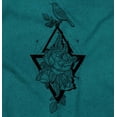 thumbnail image 2 of Bird Triangle Rose Floral Spiritual Women's Graphic T Shirt Tees Brisco Brands X, 2 of 6
