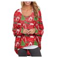 thumbnail image 1 of Cardigans pour Femmes Chandails de Noël Col Rond Chandails en Molleton pour Femmes Imprimé Élan Mignon Manches Longues Chemises d'Automne Cols Décontractés Chandail Tops en Liquidation, 1 of 5