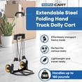 thumbnail image 3 of Magna Cart Ideal 160-Pound Capacity Extendable Steel Folding Hand Truck, 3 of 6
