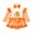Orange, variant on YDFCWXW Baby Girl Embroideried Ruffle Long Sleeve Romper (Brown, 6-12 Months)