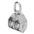 thumbnail image 2 of Double Wheel Pulley, Silver Lifting Rope Block 80mm Long  For Boats For Ships, 2 of 8