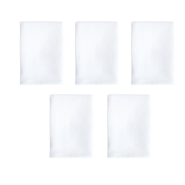 5 paños de cocina de algodón absorbentes de color puro para lavar platos, paños de cocina quitamanchas