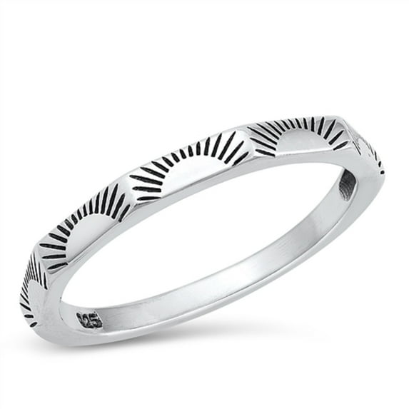 All in Stock Sterling Silver Dusk Sunset Ring Size 4