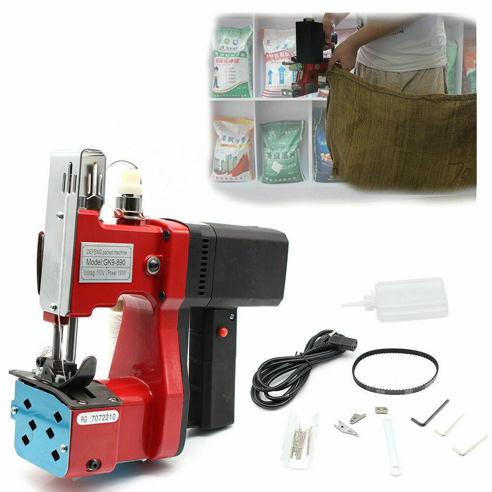 Seal Sewing Machine 190W Industrial Electric Bag Stitching Closer Stitcher Machine Portable