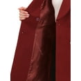 thumbnail image 5 of INSPIRE CHIC Double Breasted Winter Coat for Women's Lapel Neck Long Sleeve Outerwear Overcoat XL Burgundy, 5 of 6