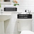thumbnail image 7 of LotFancy 2 Pack Black Toilet Storage Basket, Farmhouse Toilet Tank Topper with Handles, 7 of 7