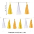 thumbnail image 2 of Uxcell 30Pcs Light Yellow,Dark Yellow,White Tassel Garland Banner w Rope for Wedding Birthday Party Decoration, 2 of 6