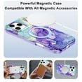 thumbnail image 3 of CASEFIV for iPhone 17 Pro Max Case with Magnetic Invisible Ring Stand [Compatible with Mag-Safe],Full Body Rugged Slim Shockproof Marble Pattern Design Casefor Women Men Girls,Violet, 3 of 8