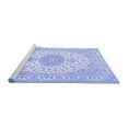 thumbnail image 2 of Ahgly Company Machine Washable Indoor Rectangle Medallion Blue Traditional Area Rugs, 6' x 9', 2 of 4