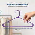 thumbnail image 2 of SereneLife 10-Pack Plastic Hangers, Non-Slip, Space-Saving Closet Organizers, Durable and Strong for Shirts, Sweaters, Hoodies, Kids Clothes & Dresses, Ultra-Thin, Lightweight - Purple, 2 of 7