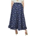thumbnail image 5 of Phagun Navy Blue Dress Shibori Printed Women's Self Belt Cotton Ruffled Wrap, 5 of 6