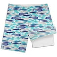 thumbnail image 4 of FASHOFT Boys Swim Trunks with Compression Liner Hawaiian Printing Boxer Brief Bathing Suit Quick Dry Beach Poor Swimsuit Kids Swim Shorts Light Gray, 4 of 5