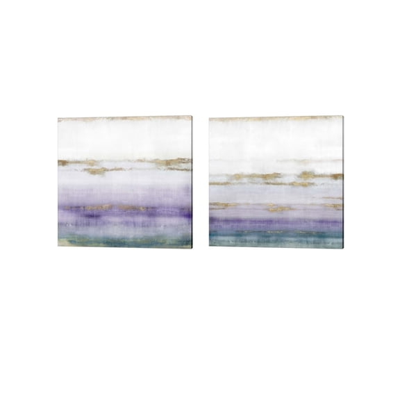 Metaverse Isabelle Z 'Cerulean Haze Violet' Canvas Art (Set of 2)
