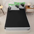 thumbnail image 4 of Homewish Sport Soccer Zipper Twin Comforter Sets with Fitted Sheet and 2 Pillowcases,Teens Green Ice Cream Drip Zipper Bedding Set,4-Piece,Black Reversible, 4 of 6