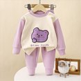 thumbnail image 2 of masbird Toddler Boys Girls Pajama Set 2-Piece Long Sleeve Tee and Pants Kids Fall Clothes Sleepwear Pj Set 6-12 Months 12-24 Months 2t 3t 4t 5t 6t 7t 8t 9t Children(Purple,1-2 Y), 2 of 6