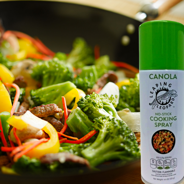 Leaping Leopard Canola Oil Cooking Spray, Sugar Calories, and
