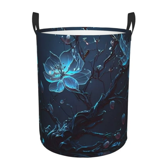 ZICANCN Laundry Basket Organizer, Cherry Blossom Collapsible Hamper for Bathroom Bedroom Laundry Room, Medium Size