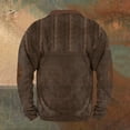thumbnail image 4 of Men's Retro Casual Ethnic Print Zipper Sweatshirt, Gradient Long Sleeve Pullover for Street Style,Coffee,S, 4 of 5