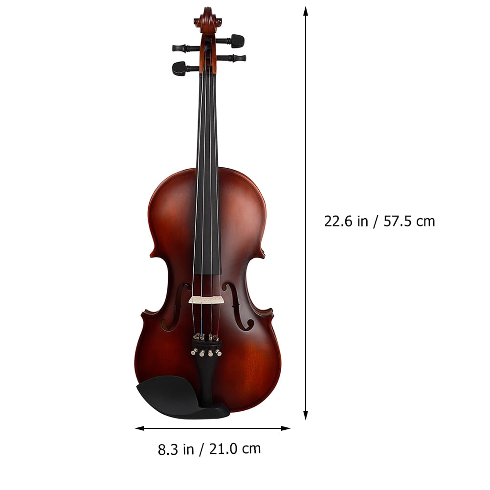 ULTNICE 1Set Retro Solid Wood Violin with Hand Carved Design and Comfortable Ebony Chin Rest