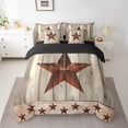 thumbnail image 2 of Manfei Rustic Texas Stars 7-Piece Twin Bedding Sets,Country Farmhouse Lodge Bedding Comforter Set,Old Wooden Board Sheet Sets For Boys Kids,Ultra Soft Home Decor Reversible, 2 of 8