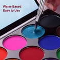 thumbnail image 4 of 2PCS Professional Face Painting Kit for Kids & Adults - 15 Vibrant Water-Based Colors, 4 Brushes, 4 Stencils - Safe & Carnival, Birthday Party Makeup, 4 of 8