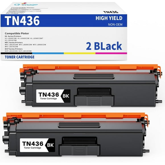UTAH-TN436BK TN436 Compatible Toner Cartridge Replacement for Brother TN436 TN 436 TN436BK TN433 TN431 Work with MFC-L8900CDW HL-L8360CDW MFC-L8610CDW MFC-L9570CDW HL-L8260CDW Printers(2 Black)