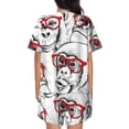 thumbnail image 6 of Rateoe Monkey Pattern Women's Short-Sleeved Pajama Set - 2 Piece Soft and Lightweight Sleepwear Set-, 6 of 7