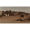 thumbnail image 2 of Elihu Vedder 24x15 Black Ornate Framed Double Matted Museum Art Print Titled: Modern Tombs, Aswan, Egypt (circa 1890), 2 of 5
