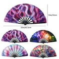 thumbnail image 3 of Boots on the Ground Fan,Large Holographic Folding Handheld Fans for Line Dancing,Portable Craft Holding Laser Colors Hand Fan for Festival,Dance,Party, Wedding Dance Church, 3 of 9