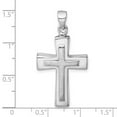 thumbnail image 2 of 21.55mm 925 Sterling Silver Rhodium Plated Polished Brushed Religious Faith Cross Ash Holder Pendant Necklace Pendant fo, 2 of 2