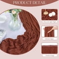 thumbnail image 2 of 4 Packs Terracotta Cheesecloth Table Runner - 36x120 Inches Boho Birthday Table Runners for Autumn Party Thanksgiving Table Decoration, 2 of 14