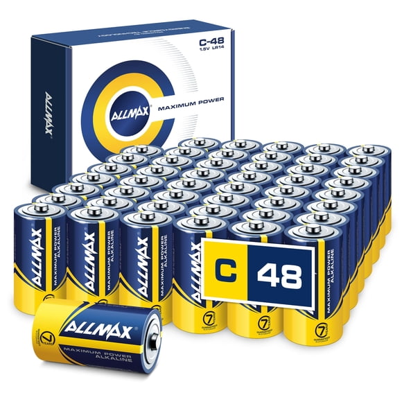 Batería alcalina Allmax C de máxima potencia de 1,5 V (48 unidades)