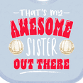 thumbnail image 4 of Inktastic That's My Awesome Sister out There with Volleyballs Boys or Girls Baby Bib, 4 of 4